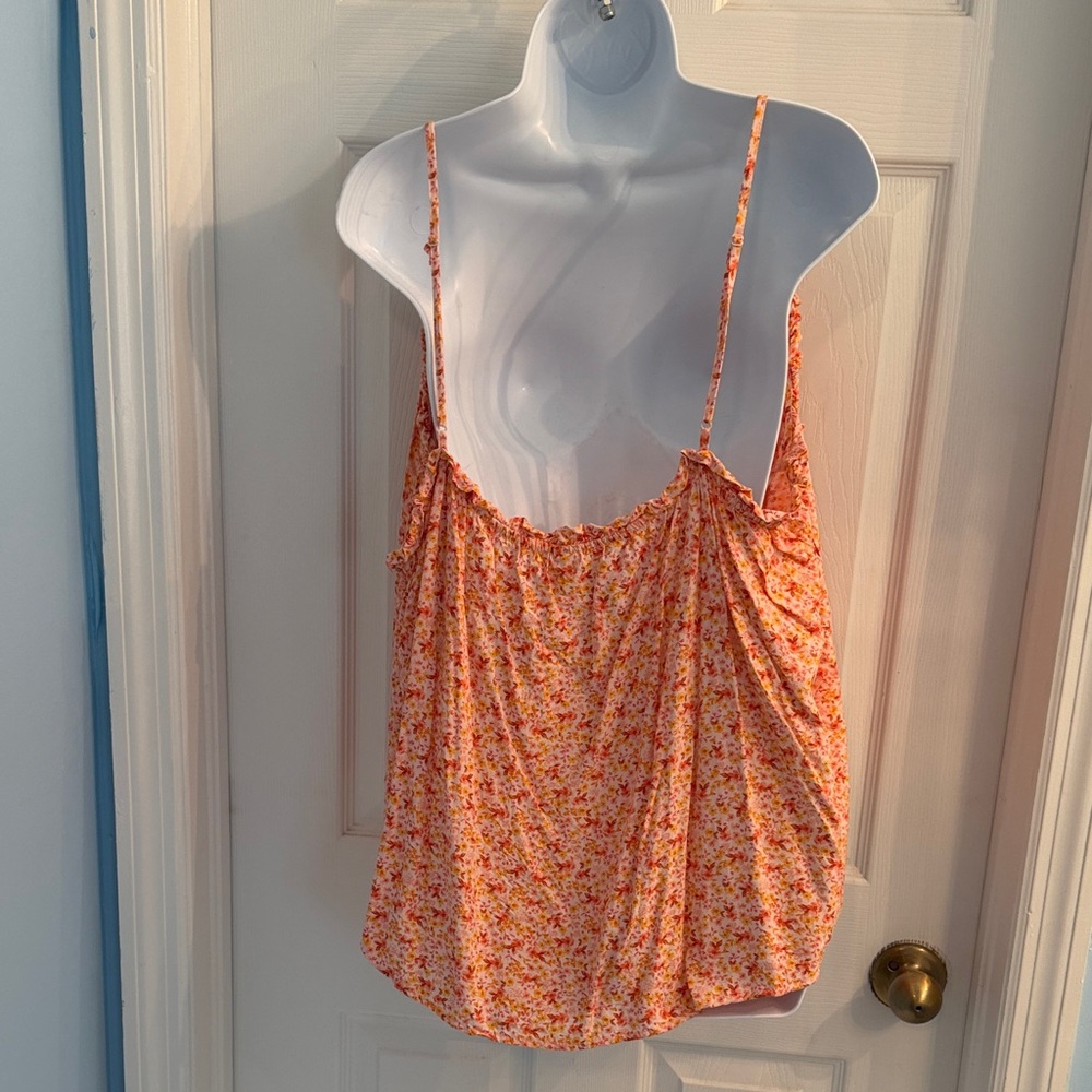 Old Navy Women's Floral Blouse - Pink and Orange - Picture 3 of 4
